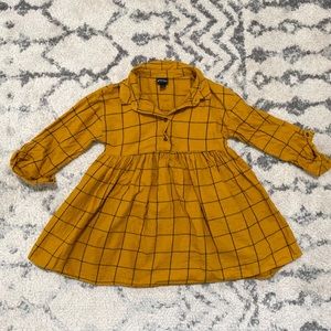 Art Class mustard toddler girl dress